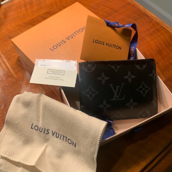Louis Vuitton The Multiple Wallet iconic black and grey Monogram Eclipse canvas